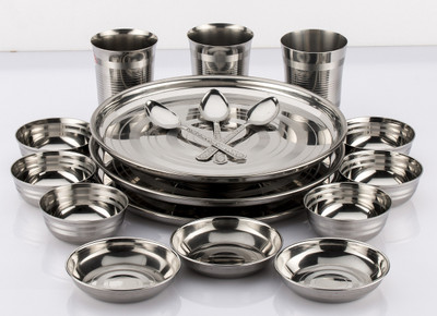 47% OFF on Mahavir Pack of 18 Stainless Steel Dinner Set 47% OFF on Mahavir Pack of 18 Stainless Steel Dinner Set