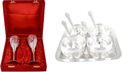 

G S Museum Pack of 11 Dinner Set(Silver Plated)