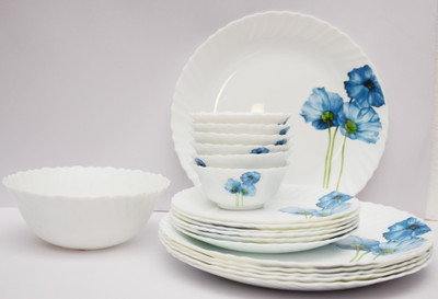 

Laopala Blue Poppies Pack of 19 Dinner Set(Ceramic)