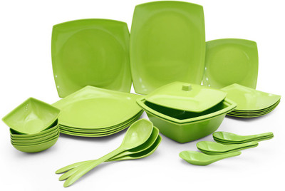 Roni Wares Crockery Pack of 32 Dinner Set(Melamine)