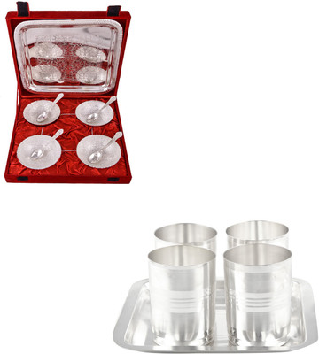 

G S Museum Pack of 14 Dinner Set(Silver Plated)