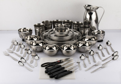 

Mahavir Pack of 73 Dinner Set(Stainless Steel)