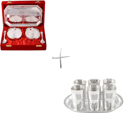 

G S Museum Pack of 12 Dinner Set(Silver Plated)