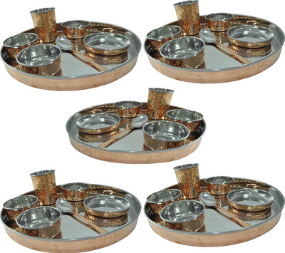

DakshCraft Kitchen Serveware Pack of 35 Dinner Set(Stainless Steel)