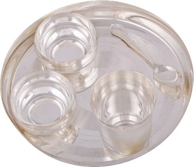

Raj Laxmi Silver Treat Pack of 5 Dinner Set(Silver Plated)