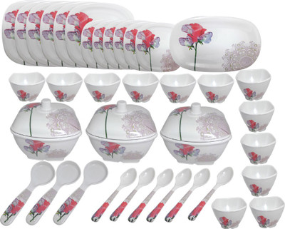 

bartan hub Pack of 37 Dinner Set(Melamine)