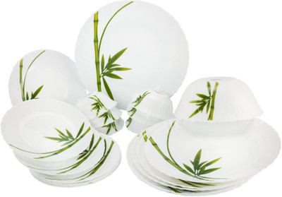 

Laopala DIVA FLUTED GREEN Pack of 19 Dinner Set(Opalware)