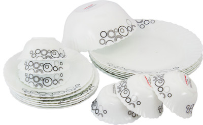 LAOPALA Pack of 19 Glass Diva Dinner Set(Microwave Safe)