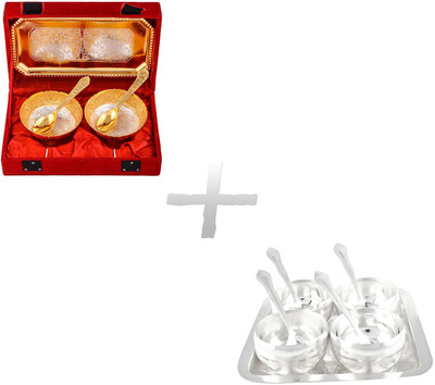 

G S Museum Pack of 14 Dinner Set(Silver Plated)