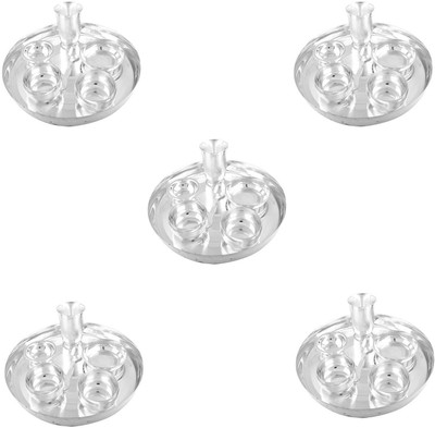 

G S Museum Silver Plated 5 Dinner Set (Size-30 CM) Pack of 35 Dinner Set(Silver Plated)