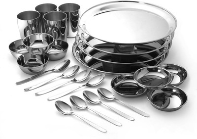 

Bhalaria Pack of 24 Dinner Set(Stainless Steel)