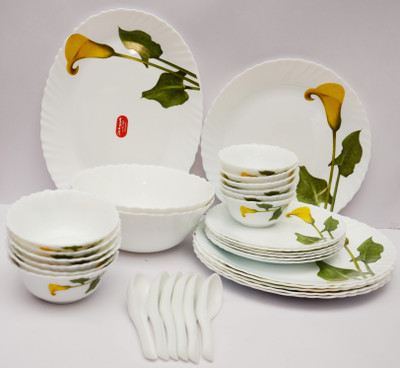 

Laopala Amber lily Pack of 33 Dinner Set(Ceramic)
