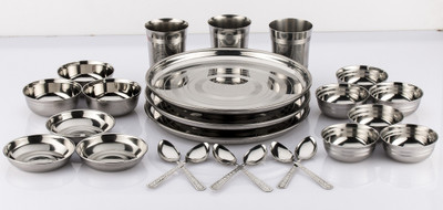 55% OFF on Mahavir Pack of 24 Stainless Steel Dinner Set 55% OFF on Mahavir Pack of 24 Stainless Steel Dinner Set