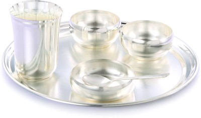 Ojas Pack of 6 Silver Plated Dinner Set(Silver)