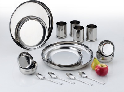 

Aristo Stainless Steel Rajwadi Pack of 24 Dinner Set(Stainless Steel)