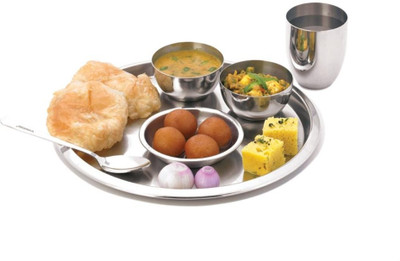 

Vinod Tone Pack of 6 Dinner Set(Stainless Steel)