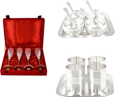 

G S Museum Pack of 18 Dinner Set(Silver Plated)