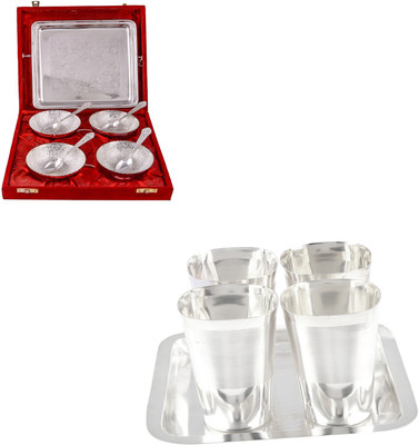 

G S Museum Pack of 14 Dinner Set(Silver Plated)