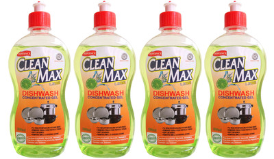 

Cleanmax 500ml (Pack of 4) CONCENTRATED Dish Cleaning Gel(LIME, 500 ml)