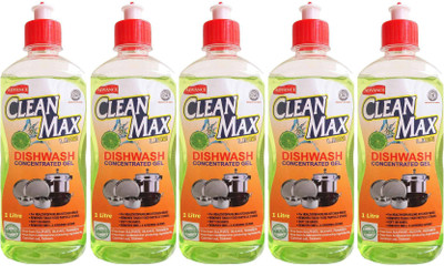 

Cleanmax 1L (Pack of 5) CONCENTRATED Dish Cleaning Gel(LIME, 1000 ml)