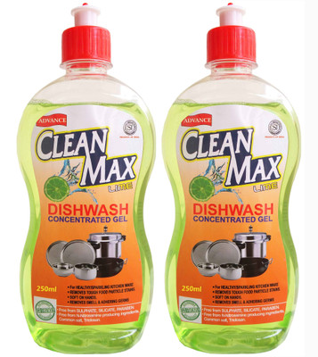 

Cleanmax 250ml (Pack of 2) CONCENTRATED Dish Cleaning Gel(LIME, 250 ml)