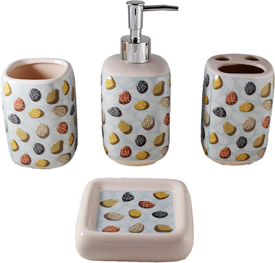 

Smiling Home Candy Crush Porcelain Bathroom Set(Pack of 4)