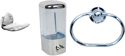 

FLICKER GLOSSY Steel, Plastic Bathroom Set
