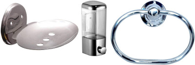 

FLICKER GLOSSY Steel, Plastic Bathroom Set