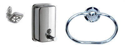 

DEVICE IN LION GLOSSY Plastic, Steel Bathroom Set