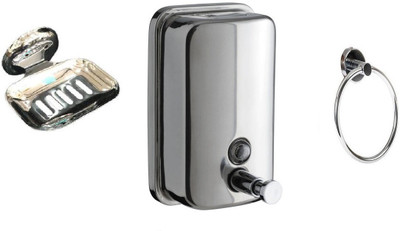 

DEVICE IN LION GLOSSY Steel, Plastic Bathroom Set