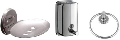 

DEVICE IN LION GLOSSY Steel, Plastic Bathroom Set