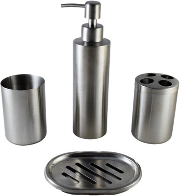 

Smiling Home Modern Durable Stainless Steel Stainless Steel Bathroom Set(Pack of 4)