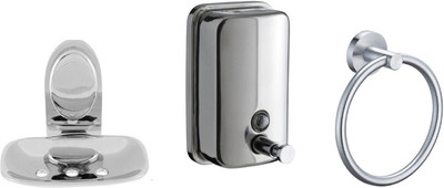 

DEVICE IN LION GLOSSY Steel, Plastic Bathroom Set