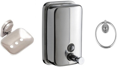 

FLICKER GLOSSY Steel, Plastic Bathroom Set