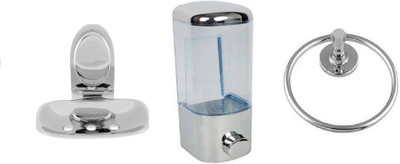 

DEVICE IN LION GLOSSY Steel, Plastic Bathroom Set