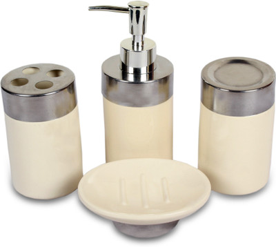 

Chrome Bone China Bathroom Set(Pack of 4)