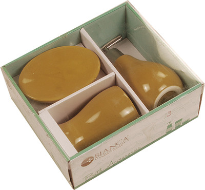 

Bianca Metal Bath Accessories for Bathroom Decore. (Set of 3) Ceramic Bathroom Set(Pack of 3)