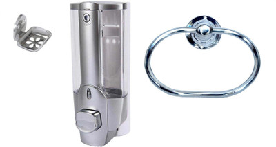 

DEVICE IN LION GLOSSY Steel, Plastic Bathroom Set