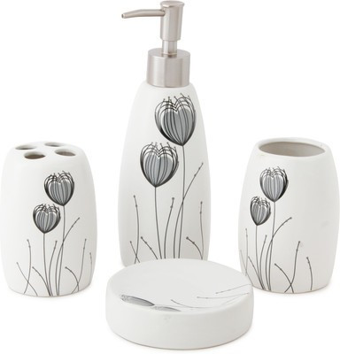 

Chrome Combo Ceramic Bathroom Set(Pack of 4)