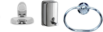 

DEVICE IN LION GLOSSY Steel, Plastic Bathroom Set
