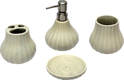 

Home Creations 4 pcs Bathroom set Ceramic Bathroom Set(Pack of 4)