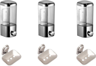 

FLICKER BATH SET Steel, Plastic Bathroom Set