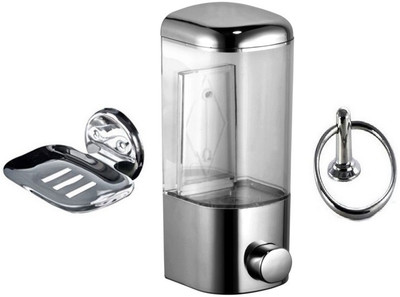 

FLICKER GLOSSY Steel, Plastic Bathroom Set