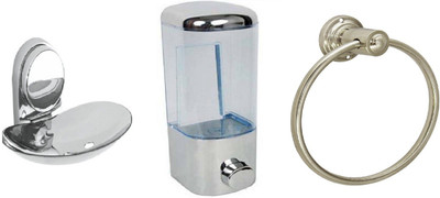 

FLICKER GLOSSY Steel, Plastic Bathroom Set