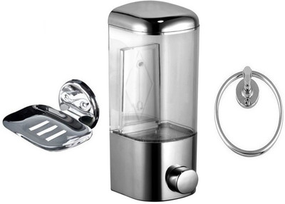 

FLICKER GLOSSY Steel, Plastic Bathroom Set