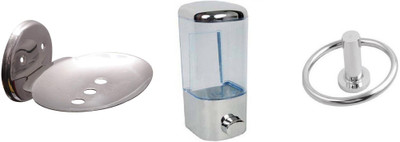 

FLICKER GLOSSY Steel, Plastic Bathroom Set