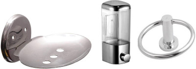 

DEVICE IN LION GLOSSY Steel, Plastic Bathroom Set