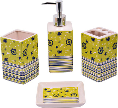 

Enfin Homes Porcelain Bathroom Set(Pack of 4)