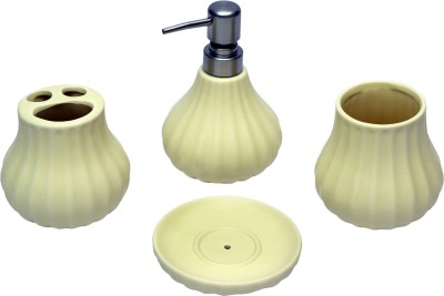 

Home Creations 4 pcs Bathroom set Ceramic Bathroom Set(Pack of 4)