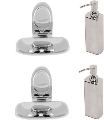 

DEVICE IN LION GLOSSY Steel Bathroom Set